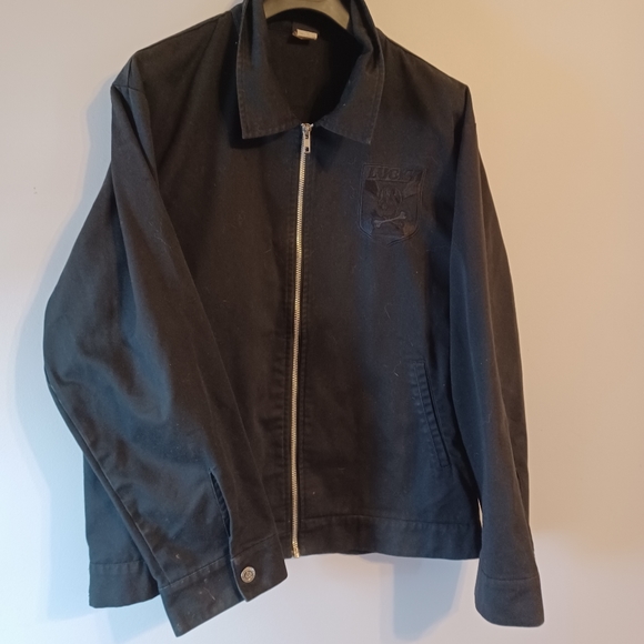 Lucky Brand Other - Lucky Brand 13 Denim Jacket Men's Large Jean Black Skull Zipup Coat
